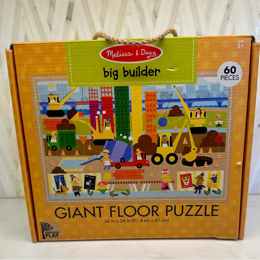 Melissa & Doug “Big Builder” Giant Floor Puzzle. 60 pieces